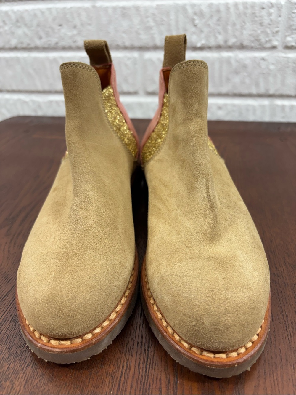 Penelope Chilvers Safari Metallic Patchwork Ankle Chelsea Boots 38 - Picture 6 of 12